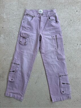 BDG Urban Outfitters Dropped Cargo Pants Lavender Utility Women Size 25 Y2K